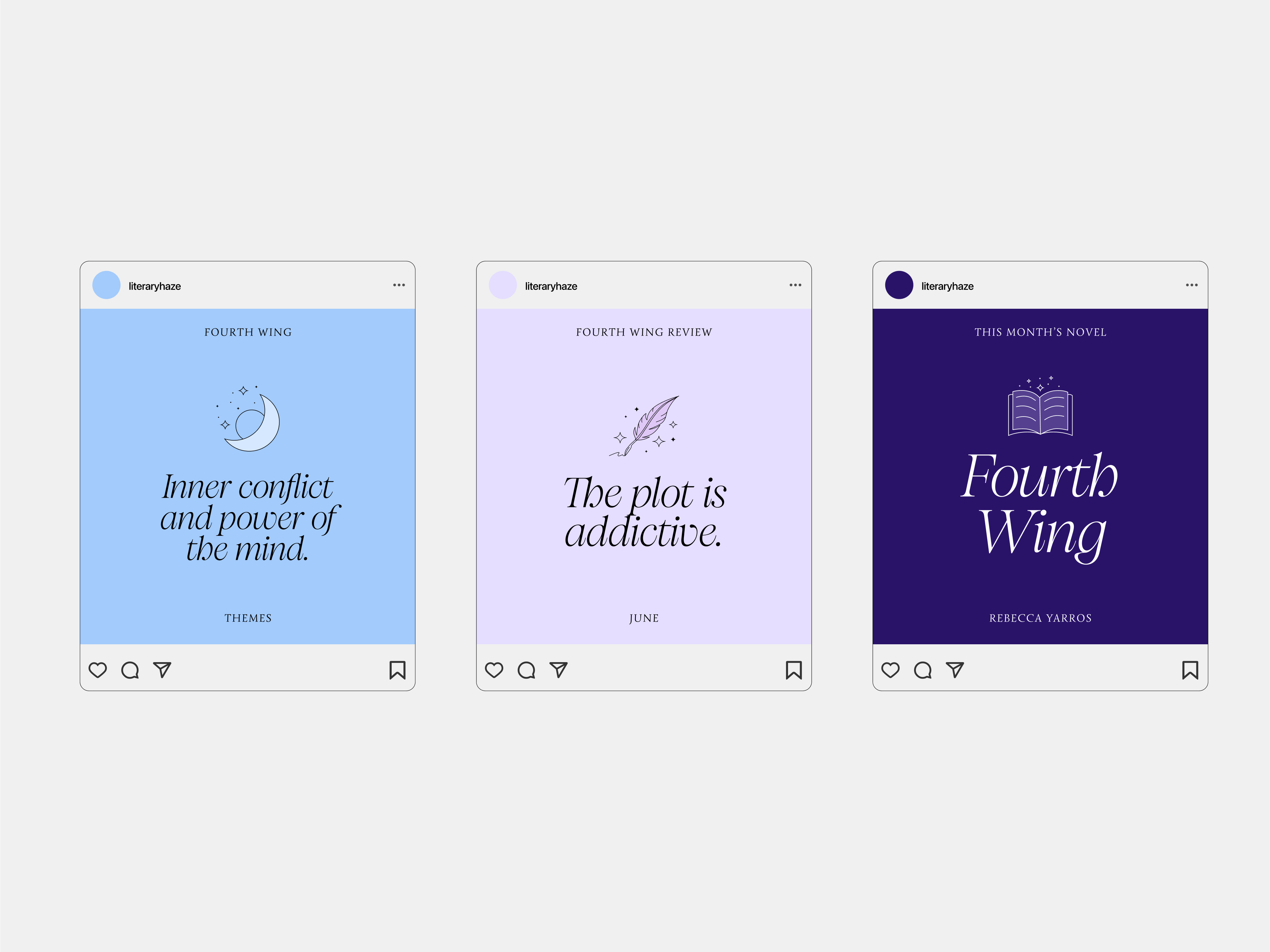 Literary Haze brand stationery
