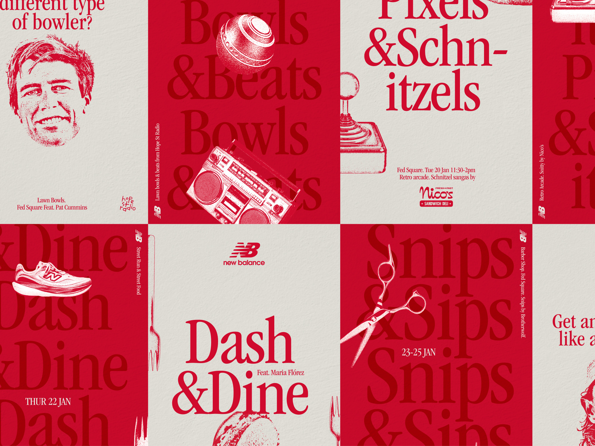 New Balance Australian Open campaign collateral display