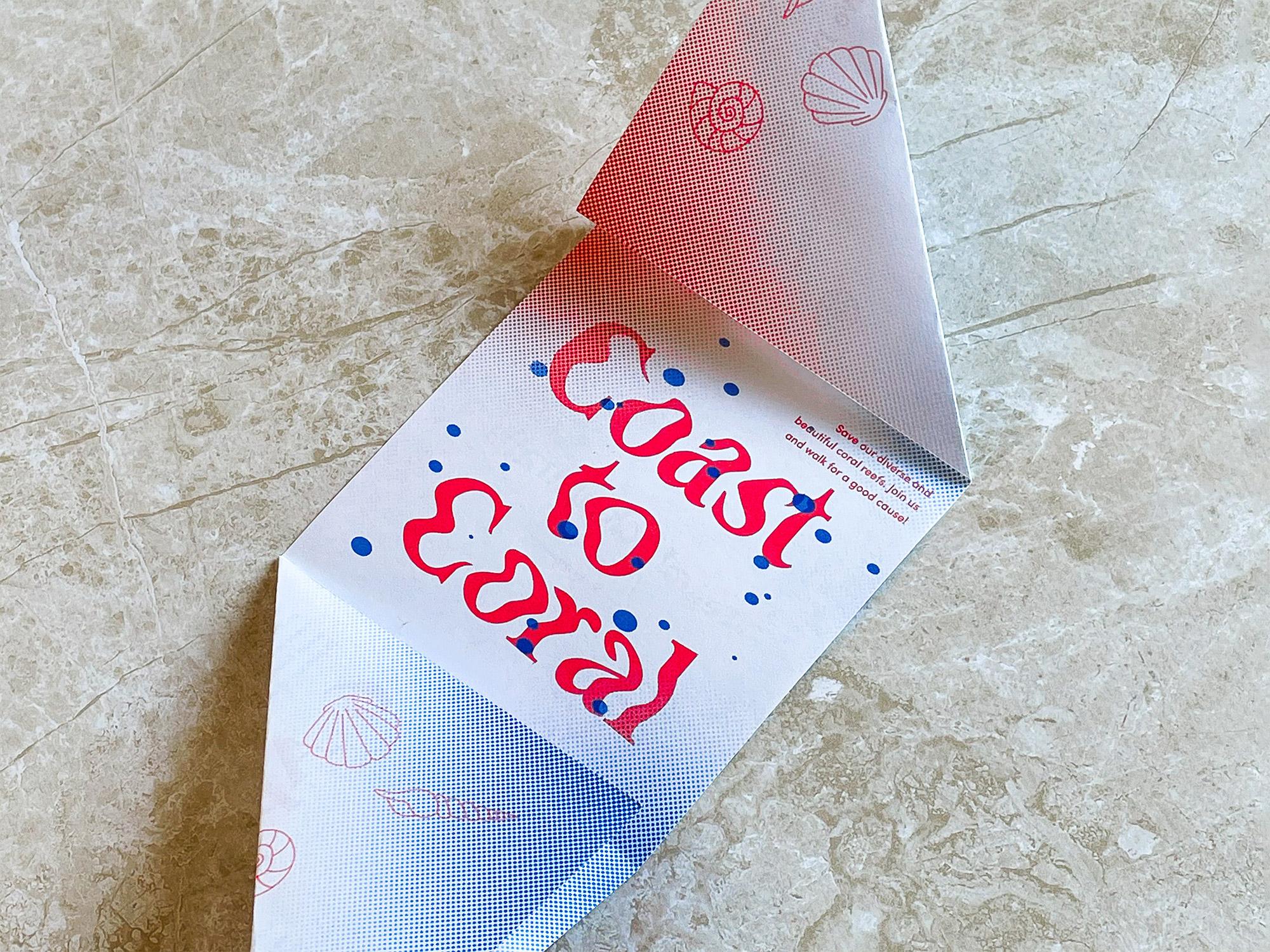 Reef Check Coast to Coral risograph flyer