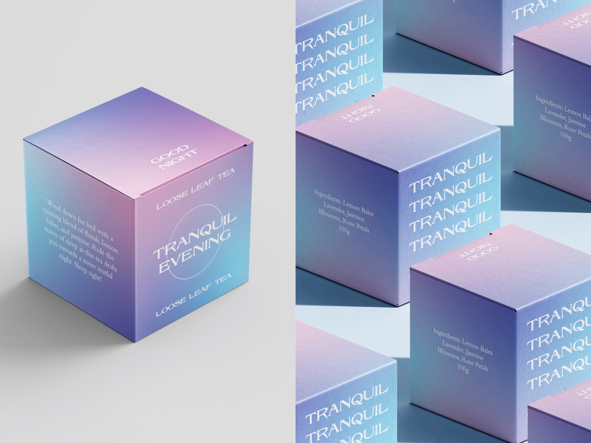 Tranquil packaging design overview