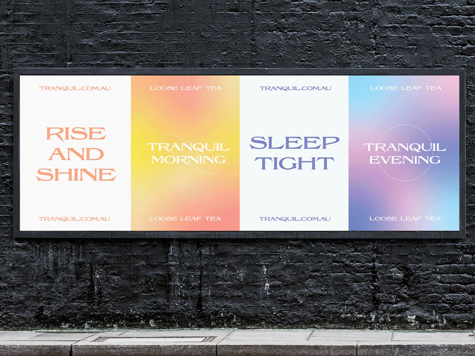 Tranquil packaging sunrise colour palette