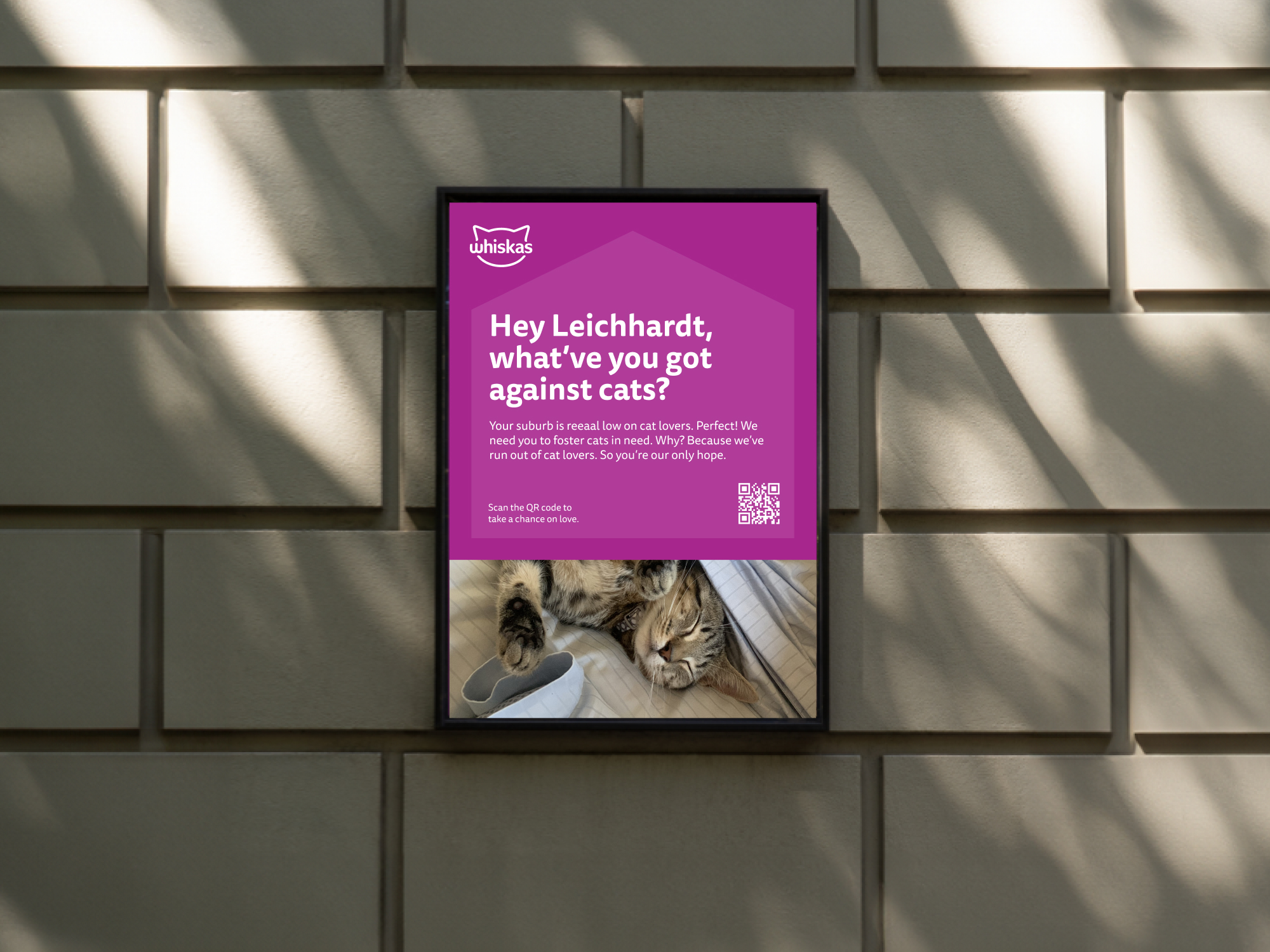Whiskas campaign out-of-home design